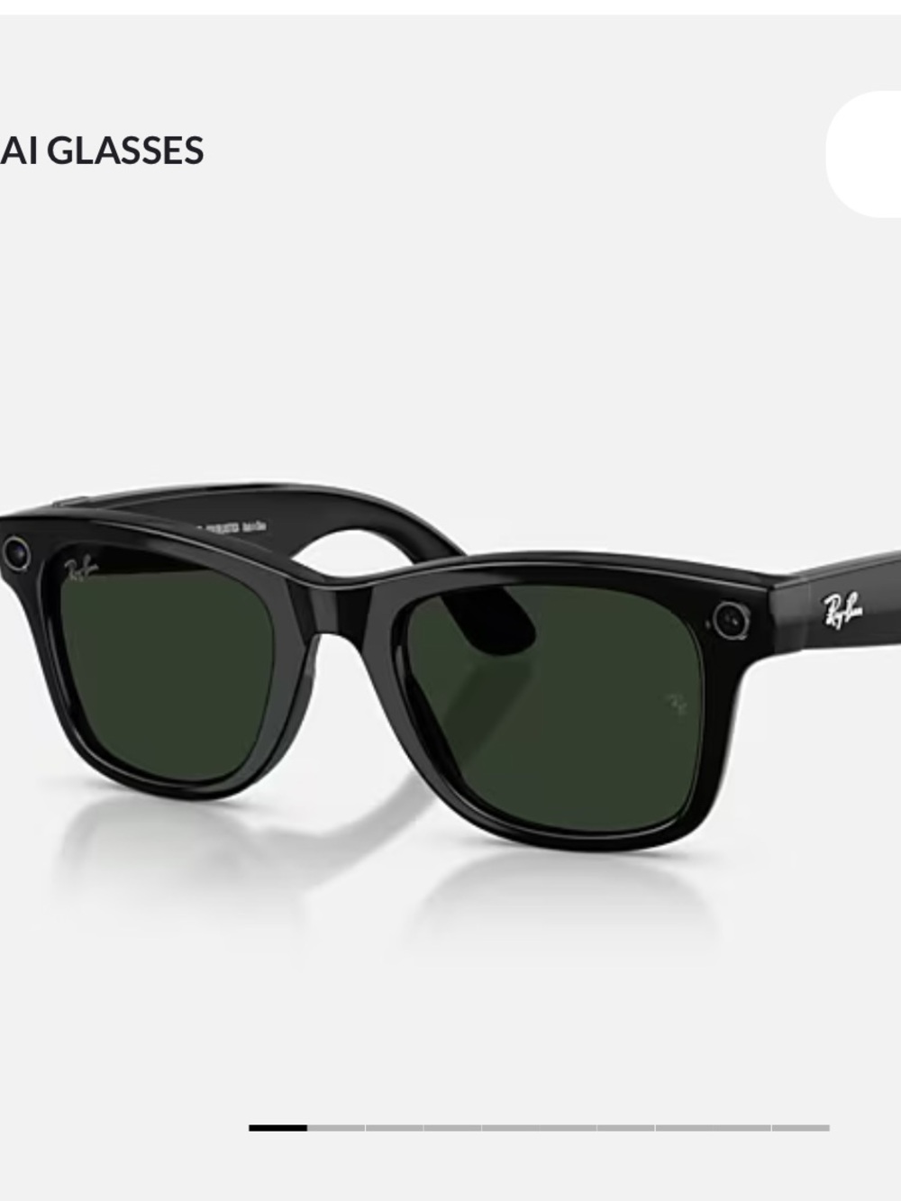 Meta Ray-Ban Black Wayfarer Sunglasses - Picture 2 of 2